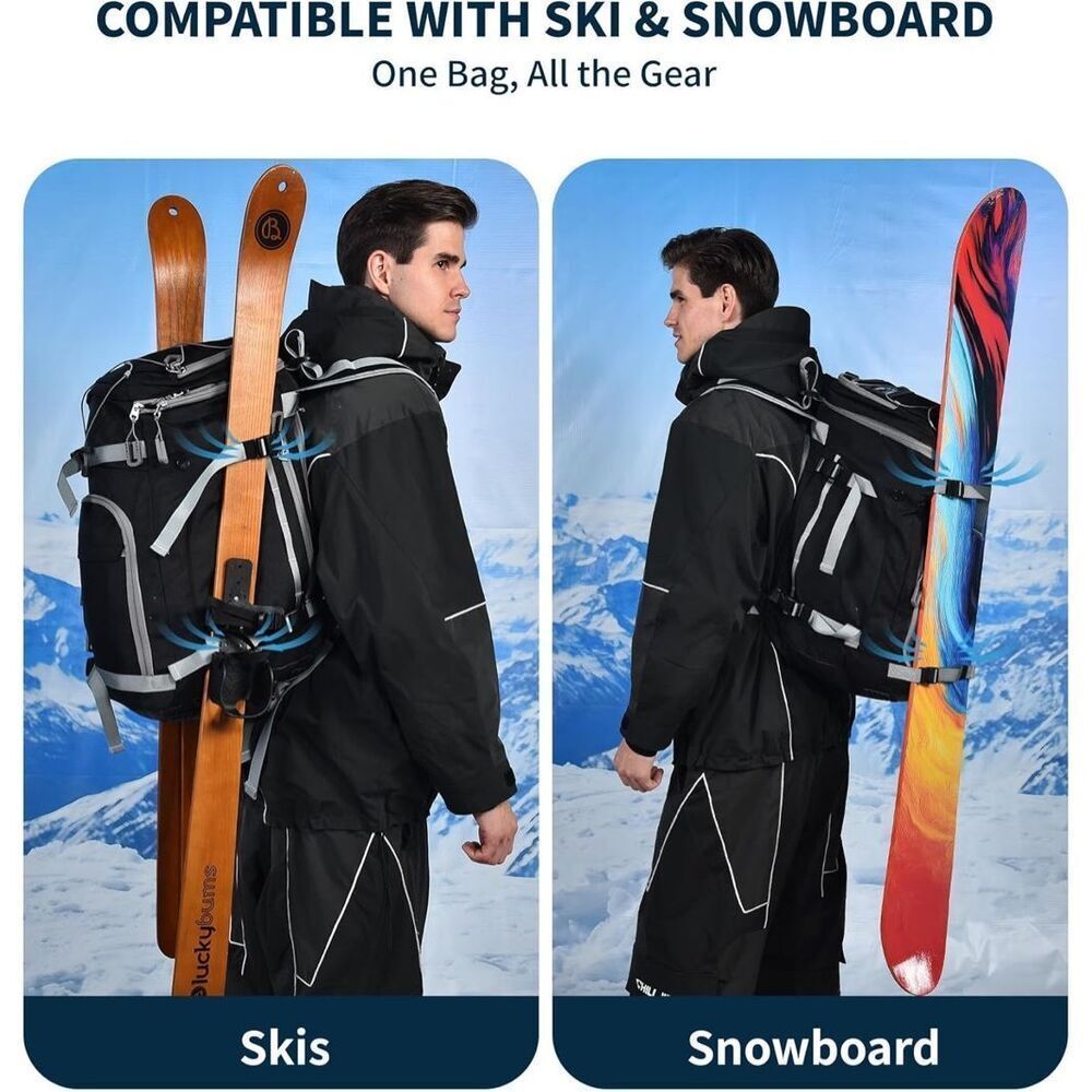 Ski Boot Bag – Waterproof, expandable Helmet Compartment
